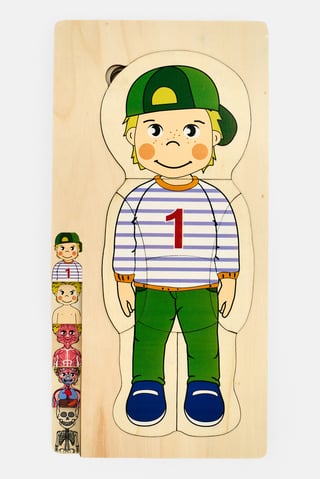 Boy Wooden Learning Puzzle, Assorted